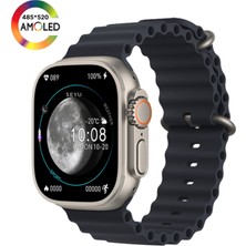 Seyu Watch Watch Ultra Hk8 Pro Max Siyah Iphone ve Android Tüm Telefonlara Uyumlu Amoled Akıllı Saat