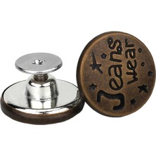 Cadia 17MM Jean Düğmeleri Çıkarılabilir Kovboy Giyim Pantolon Bronz Klasik Için Bel Boyutu (Yurt Dışından)