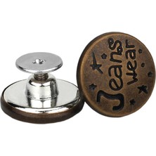 Cadia 17MM Jean Düğmeleri Çıkarılabilir Kovboy Giyim Pantolon Bronz Klasik Için Bel Boyutu (Yurt Dışından)