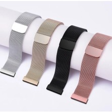 Cover Center  Samsung Galaxy Watch 4 40MM-44MM / Watch 4 Classic 44MM Uyumlu 20MM Metal Hasır Kordon Manyetik Metal Hasır Örgü