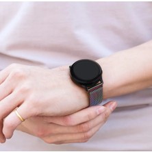 Cover Center  Samsung Galaxy Watch 4 Classic 46MM / Active R500 / Gear Sport R600 / Gear S2 Classic Uyumlu 20MM Mıknatıslı Metal Hasır Kordon