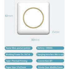 Buyfun Mini Cep Fotoğraf Yazıcısı Taşınabilir Termal Baskı (Yurt Dışından)