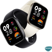 Microsonic Xiaomi Redmi Watch 3 Kordon, Silicone Sport Band Siyah