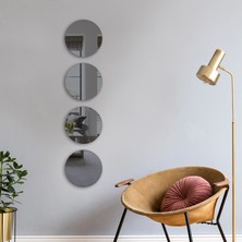 Decorita Ayna | 4'lü Takım Yuvarlak Ayna | ÇAP25CM |