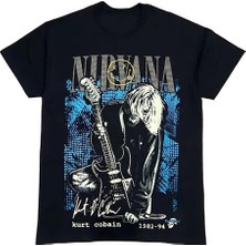 Köstebek Nirvana Kurt Cobain Siyah () T-Shirt