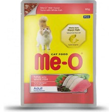 Me-O  Pouch Ton Balığı & Alabalık Kedi Yaş Mama 80 gr (12 Adet)