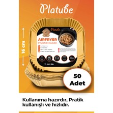 Platube Pişirme Kağıdı 50 Adet Airfryer Yağlı Kağıt