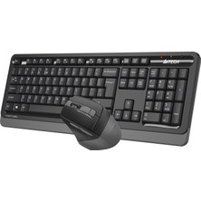 A4 TECH FG1035 Q Türkçe Multimedya Klavye + 2000DPI Optik Mouse 2.4Ghz Kablosuz Masaüstü Set-Siyah