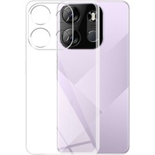 Case 4U Tecno Spark Go 2023 Kılıf Kamera Korumalı Yumuşak Şeffaf Ince Süper Silikon