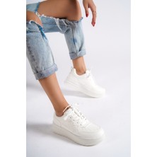 Mubiano MBNK160-BB Kadın Kalın Taban Beyaz/beyaz Sneaker & Spor Ayakkabı
