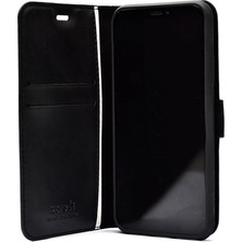 Case 4U Xiaomi Mi Note 10 Lite Tam Koruma Stand Olabilen Cüzdanlı Kar Deluxe Kapak Siyah