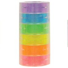 Noki Neon Renkli Şeffaf Bant 6'Lı