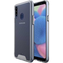 ZORE Samsung Galaxy A20S Uyumlu Kılıf Darbe Emici Kalın Şeffaf Tasarımlı Sert Silikon Kapak