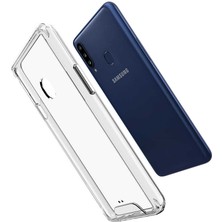 ZORE Samsung Galaxy A20S Uyumlu Kılıf Darbe Emici Kalın Şeffaf Tasarımlı Sert Silikon Kapak