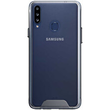 ZORE Samsung Galaxy M30 Uyumlu Kılıf Darbe Emici Kalın Şeffaf Tasarımlı Sert Silikon Kapak