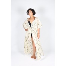 Luckka Heritage Kadın Plaj Kaftan Kimono Pareo - Ztkimono