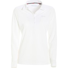 Slam Beyaz Kadın Polo Yaka Regular Fit T-Shirt A908004S00_ACT Ws Ls Tech Pıque Pol
