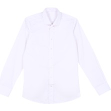 Süvari Slim Fit Klasik Yaka Düz Beyaz Erkek Gömlek GM1007100536