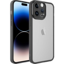 HEPTEKİLETİŞİM Apple iPhone 14 Pro Max Kılıf Kamera Lens Korumalı Parlak Renkli Darbe Emici Transparan Kapak (Post)