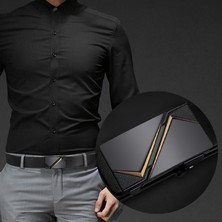 Vuitton Tokalı Erkek Kemeri - Siyah / Altın (Yurt Dışından)