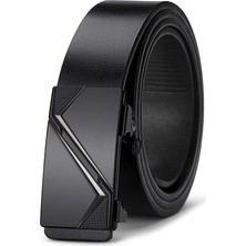 Vuitton Tokalı Erkek Kemeri - Siyah / Gümüş (Yurt Dışından)