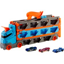 Hot Wheels Sürat Pistli Tır, 3 Adet 1:64 Ölçekli Araba İçerir, 4-8 Yaş Arası Çocuklar İçin GVG37