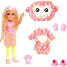 Barbie Cutie Reveal Bebekler Chelsea Tropikal Orman Serisi - Maymun, 3 yaş ve üzeri, HKR14