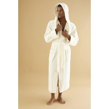 Nuşa Uzun Kapüşonlu Triga Bambu Cotton Bayan Bornoz