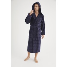 Nuşa Jakarlı %100 Cotton Erkek Bornozu