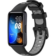 Mi7a Huawei Band 8 Kordon Delikli Çift Renk Silikon Kayış