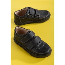 Dilimler Ayakkabı Şirinbebe Şiringenç Ortopedik Cırtlı Kalın Taban  Siyah Erkek Çocuk Ayakkabı