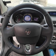 İmza Renault Fluence Araca Özel Direksiyon Kılıfı (Noktalı Karbon)