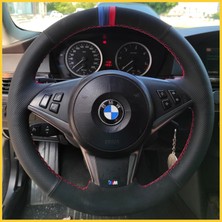İmza Bmw E60 Kasa Araca Özel Direksiyon Kılıfı 3m Yüzüklü Nubuk Noktalı