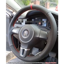 İmza Volkswagen Polo Araca Özel Direksiyon Kılıfı (Alcantra Nokta Yüzüklü)