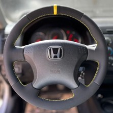 İmza Honda Vtec 2 Araca Özel Direksiyon Kılıfı ( Nubuk Noktalı Yüzüklü)