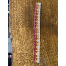 24X3 cm Ütü Ile Yapışan Etnik Desenli Şerit Plike Arma Yama