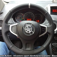 İmza Renault Koleos 2010 Araca Özel Direksiyon Kılıfı (Noktalı Düz)