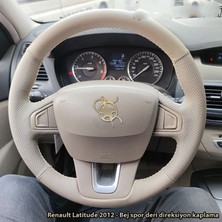 İmza Renault Latitude 2012 Araca Özel Direksiyon Kılıfı (Bej)