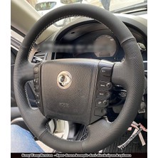 İmza Sang Yong Araca Özel Direksiyon Kılıfı (Bentley Nokta Siyah Dikişli)