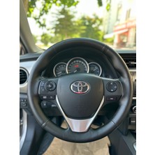 İmza Toyota Auris 2016 F1 Araca Özel Direksiyon Kılıfı (Soft Bentley Siyah Dikişli)