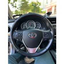 İmza Toyota Auris 2016 F1 Araca Özel Direksiyon Kılıfı (Soft Bentley Siyah Dikişli)