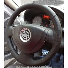 İmza Dacia Logan Araca Özel Deri Direksiyon Kılıfı NOKTA DÜZ SİYAH