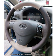 İmza Hyundai Accent Era Araca Özel Direksiyon Kılıfı (Krem Kahverengi)