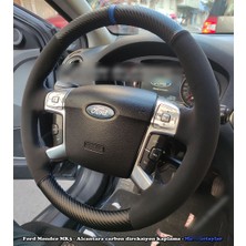İmza Ford Mondeo 2011 Araca Uyumlu Direksiyon Kılıfı (Karbon Alcantra Yüzüklü Model)