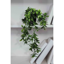 Lilac Home Yapay Çiçek Elmas Saksı Içerisinde Yoğun Dallı 40 cm Limon Yaprağı Sarkıtı