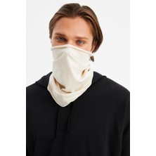 Bej Erkek 4 fonksiyonlu Koruyucu  Pamuklu, Esnek, Terletmez, Bandana, Boyunluk, Buff, Maske