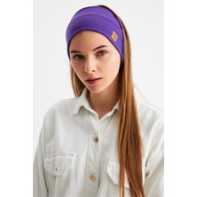 Butikgiz Mor Kadın Pamuklu Kaşkorse, Kaymaz, Terletmez, Ultra Hafif, Spor Saç Bandı Bandana Buff