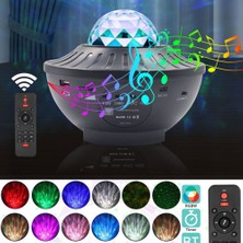 Keyfim Shop Galaksi Gökyüzü Projektör Hoparlör Gece Lambası