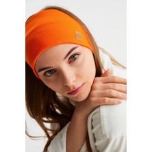 Butikgiz Turuncu Kadın Pamuklu Kaşkorse, Kaymaz, Terletmez, Ultra Hafif, Spor Saç Bandı Bandana Buff