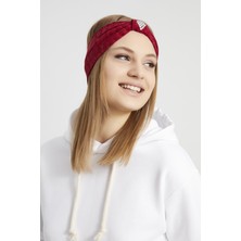 Butikgiz Handmade Bordo Triko Butik Taşlı Kadın Bandana Saç Bandı, Ekstra Yumuşak Yerli Kumaş, Şık Rahat Göz Alıcı